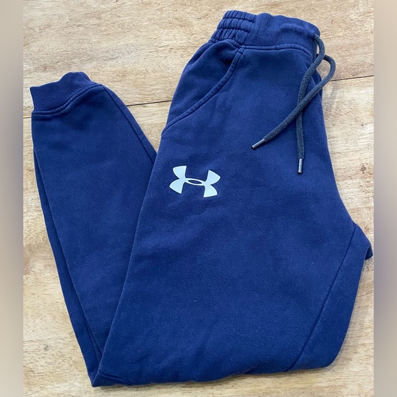 Under Armour Other - Under Armour Cold Gear Men’s Size Small‎ Navy Logo Joggers